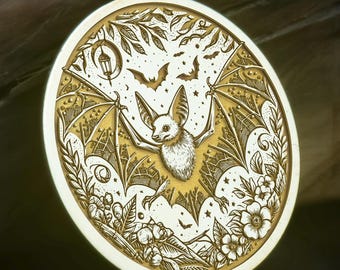 Gothic Fledermaus Anhänger Halskette: Sterling Silber, Rose Gold Optionen