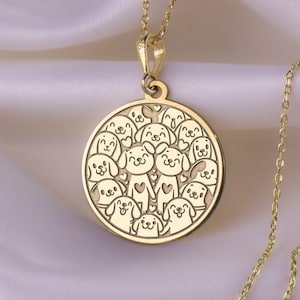 14K Solid Gold Personalisierte Hunde-Liebhaber-Halskette, Silber Der Hunde-Liebhaber-Halskette, Der Hunde-Liebhaber-Charme-Anhänger, Tierliebhaber-Halskette