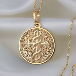14K Solid Gold Leviathan Cross Necklace, Silver Cross Pendant, Personalized Cross Charm Necklace, Leviathan Cross Pendant, Cross Charm