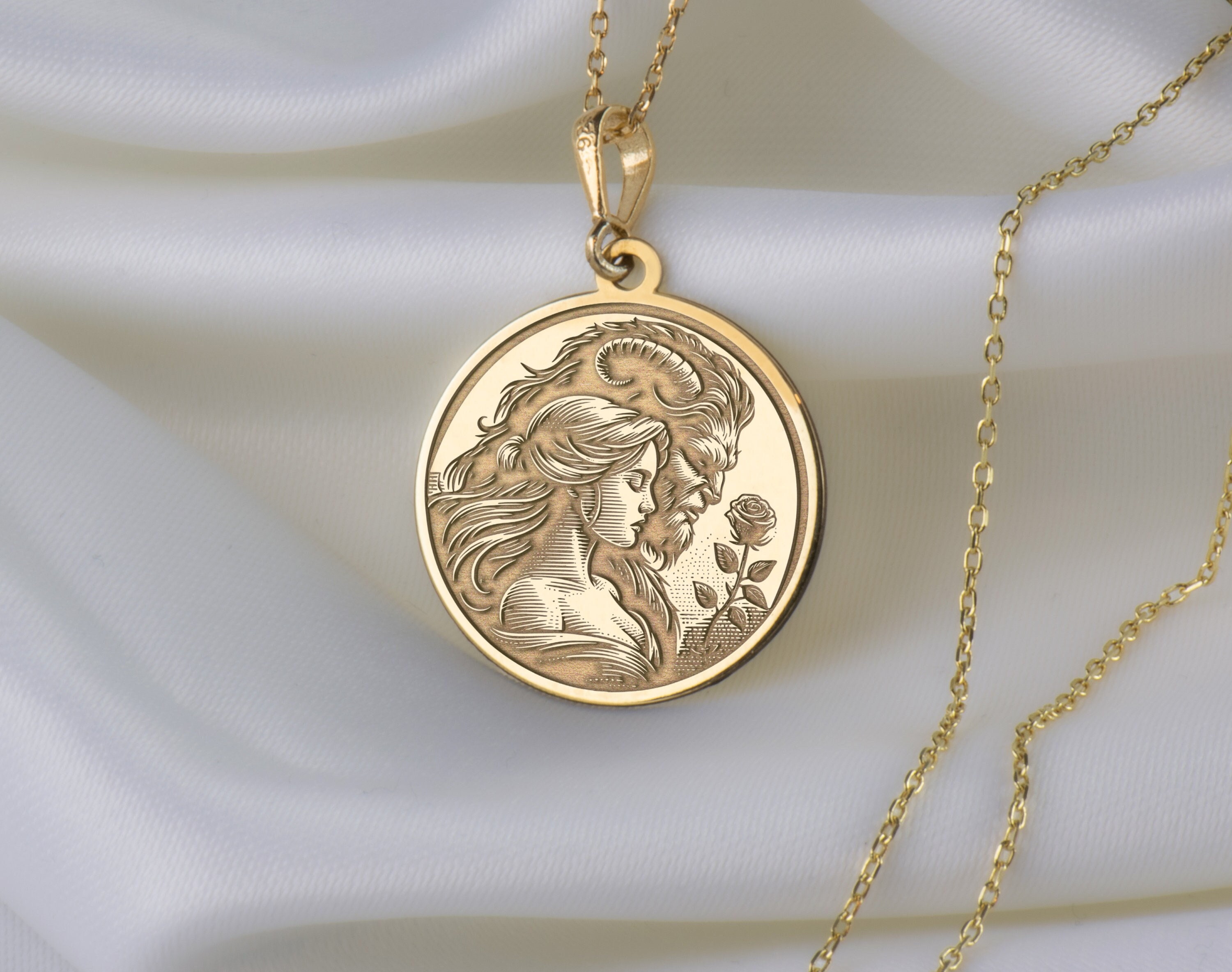 Beauty and the Beast Necklace - Etsy