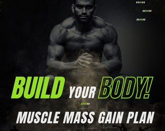Gym Workout Plan, Fitness Programm, Gym Workout, digitaler Download, Gym Guide, Men Workout, Workout für Männer, Erhöhte Muskelmasse, Krafttraining