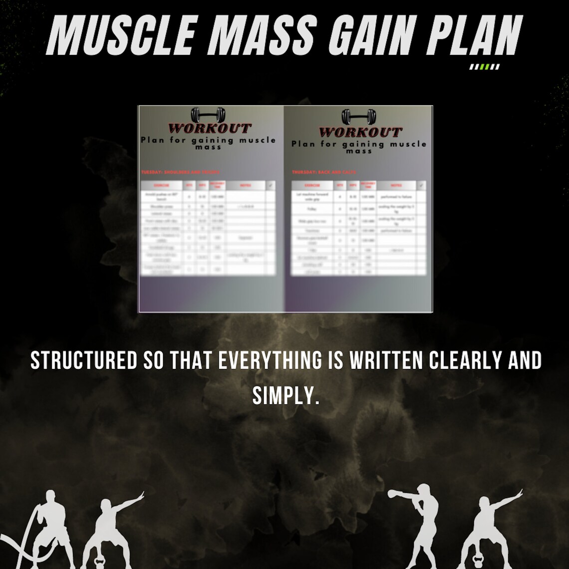 Gym Workout Plan, Fitness Program, Gym Workout,digital Download,gym ...