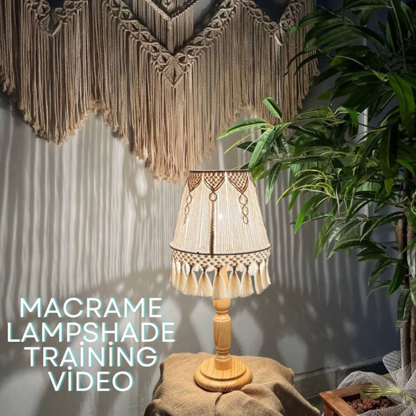 Macrame training,Macrame lampshade,Tutorial macrame,Macrame lampshade do it yourself,Macrame training video,Macrame,Macrame chandelier