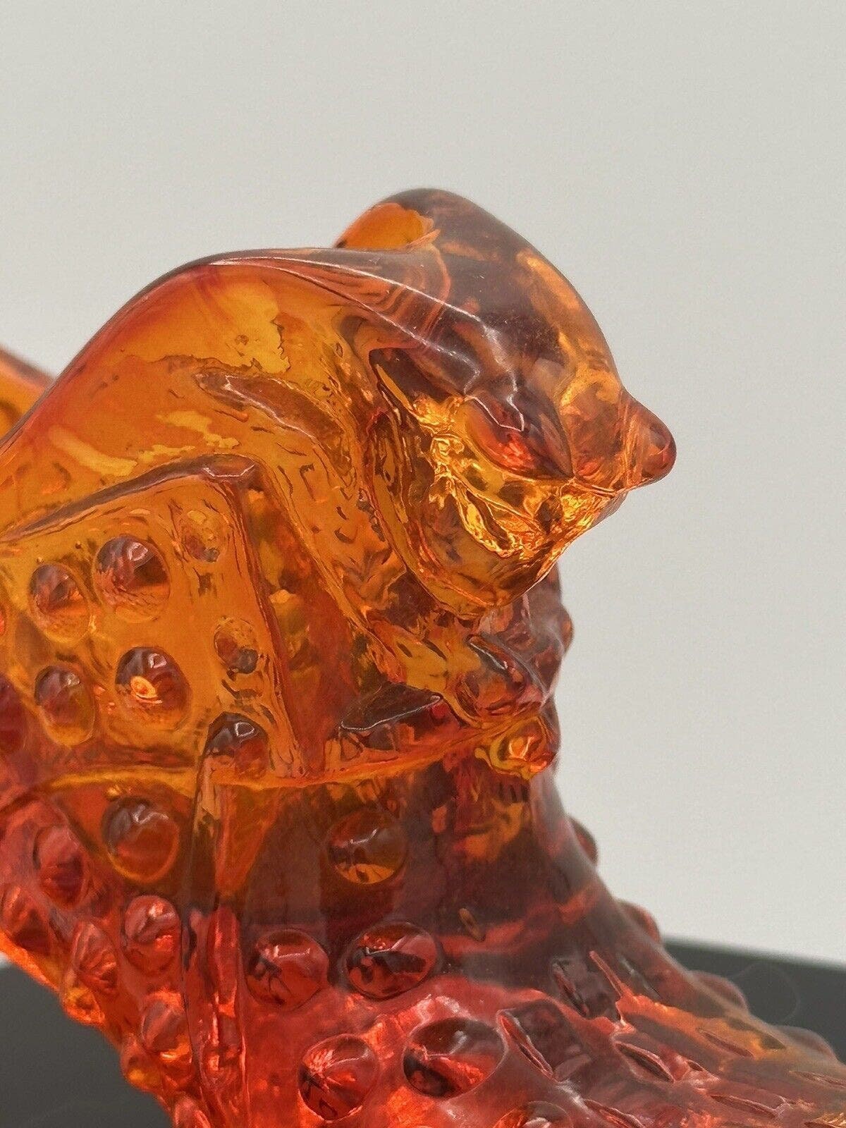 1950代製 FENTON フェントン キャットシューズ 靴 ホブネイル Vintage Fenton Glass Shoe Orange Amberina Hobnail Cat Head