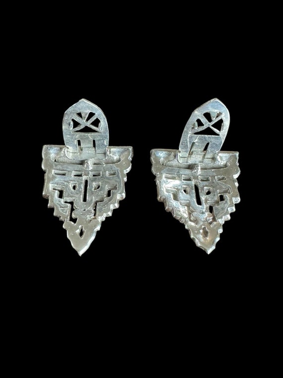 Vintage 1930s Art Deco Rhinestone Rhodium Plated … - image 10