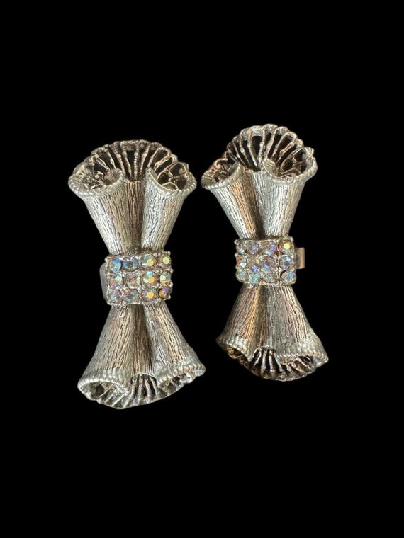 Vintage MUSI Crystal Rhinestone Shoe Clips Pair S… - image 2