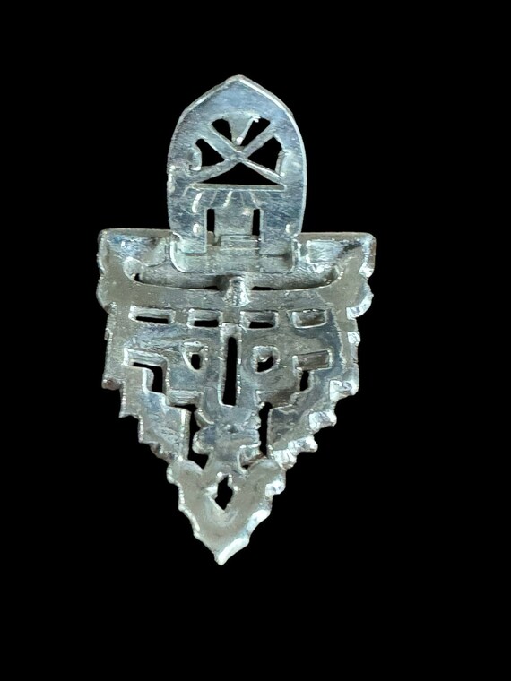 Vintage 1930s Art Deco Rhinestone Rhodium Plated … - image 8