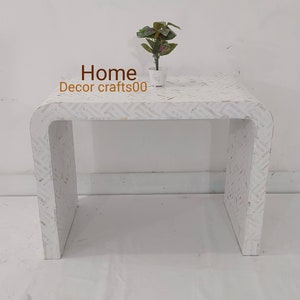 Handmade Mother of Pearl Inlay Console Table: Living Room Furniture