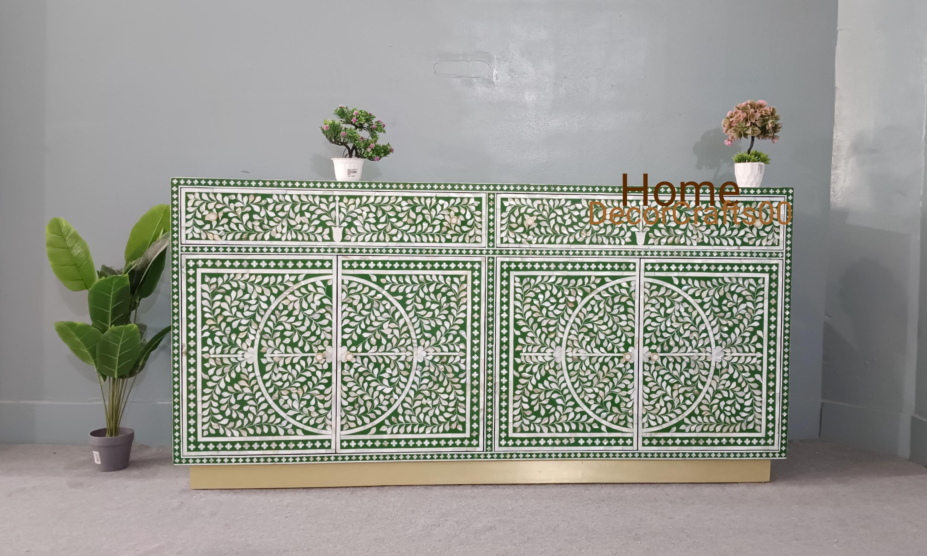 New Indian handmade mother of pearl inlay floral Design Bar cabinet, mother of pearl inlay Cabinet, bone inlay furniture, bone inlay Buffet,