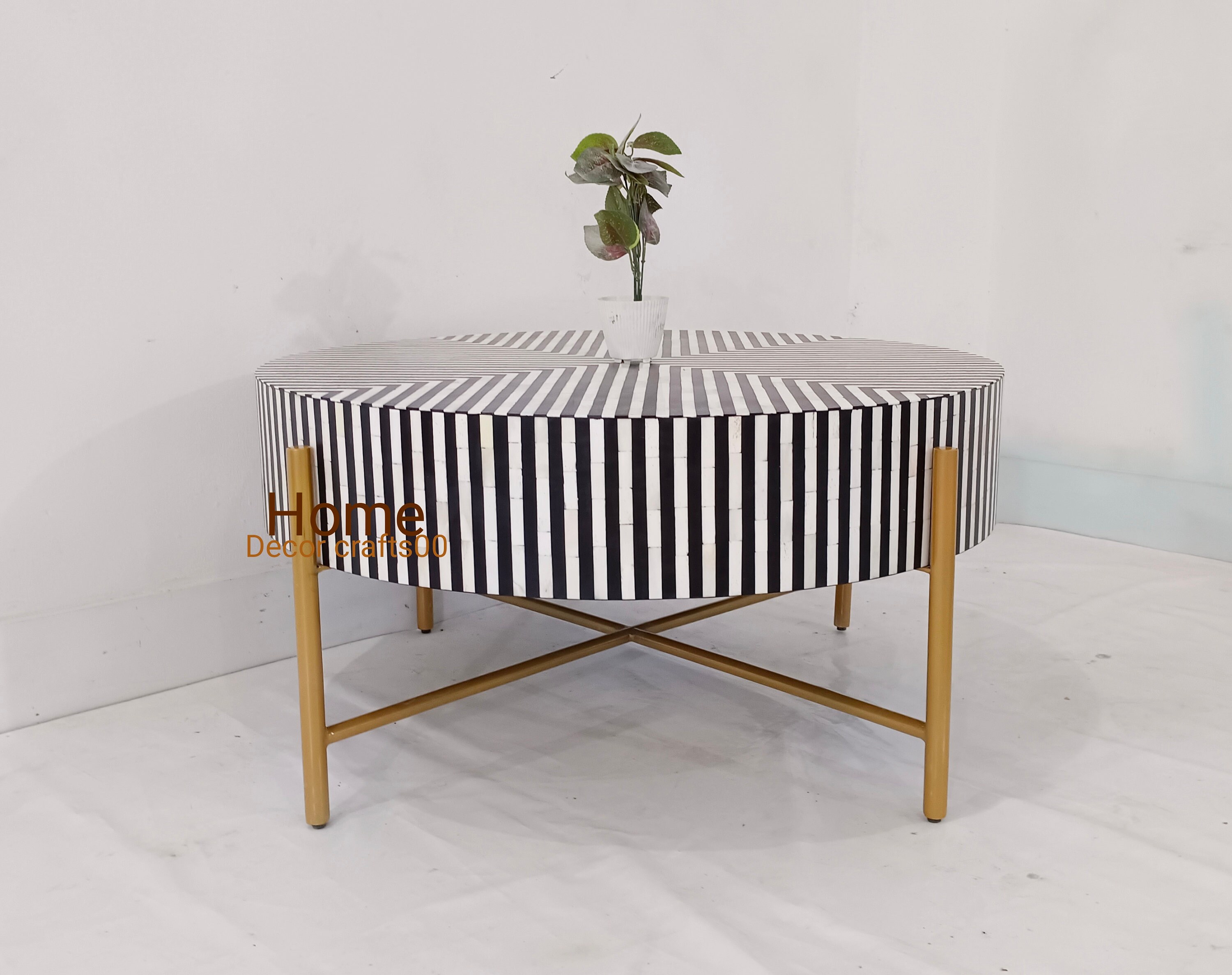 new handmade Bone Inlay Round Coffee Table, Bone Inlay Furniture, Bone inlay coffee table, home decor furniture, bone inlay table,