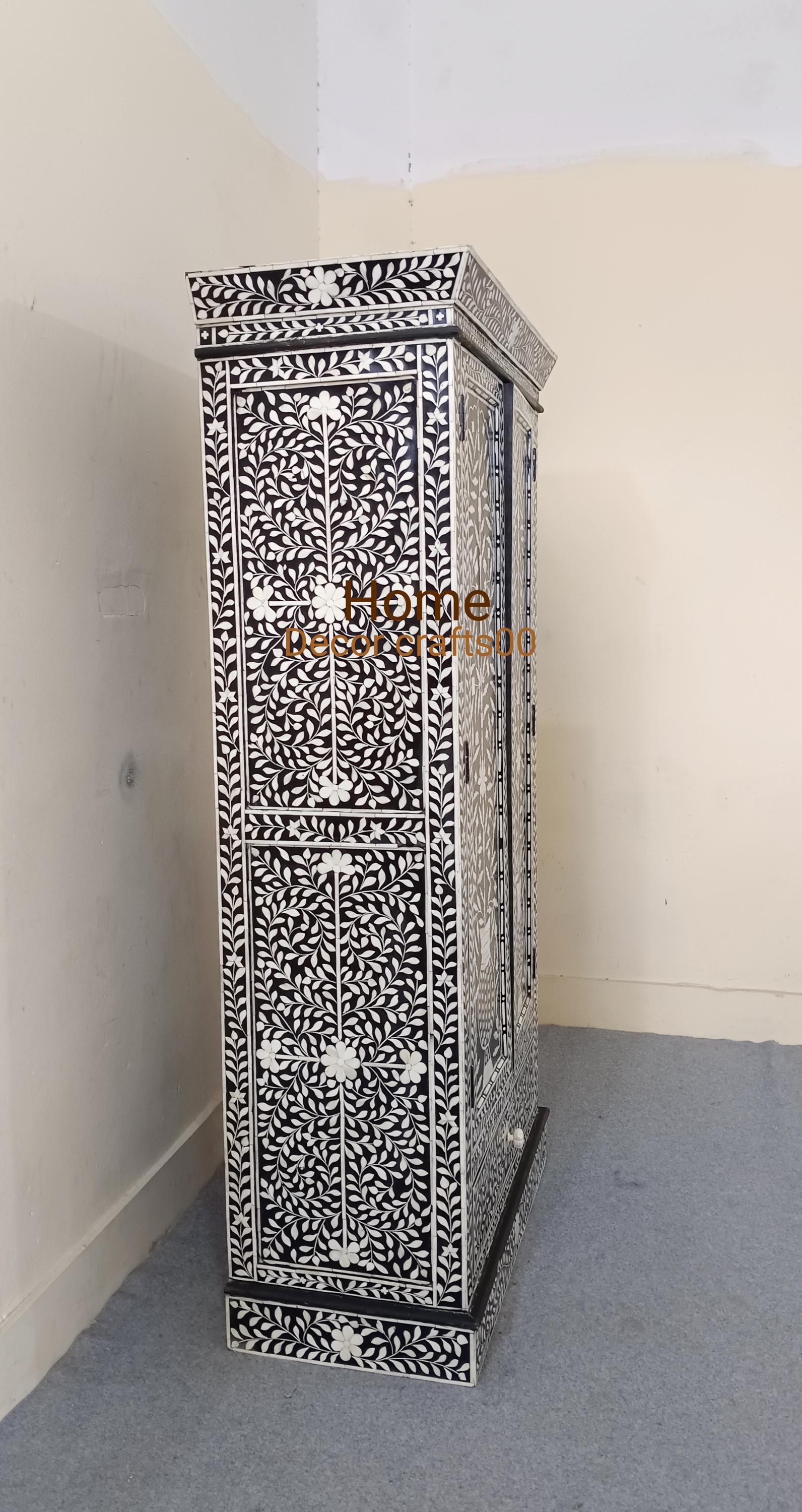 Handmade Bone Inlay Wardrobe: Indian Cabinet Furniture - Etsy