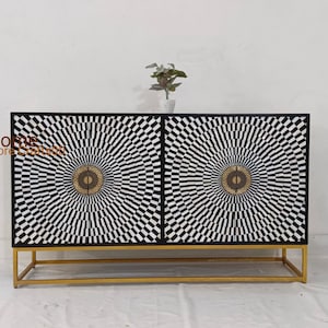 New Handmade Mother of Pearl inlay Sideboard, Mother of pearl inlay buffet, MOP inlay Furniture, MOP inlay Chest, bone inlay furniture,