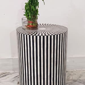 New Indian handmade bone inlay side table, Bone inlay table, Bone Inlay furniture, home decor furniture, bone inlay stool,
