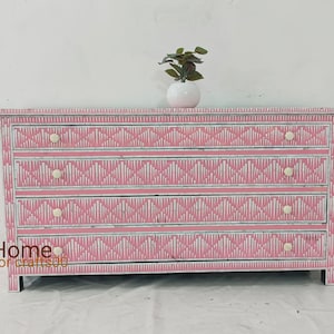 Handmade Mother of Pearl Inlay Buffet - 4 Drawer Luxury Furniture