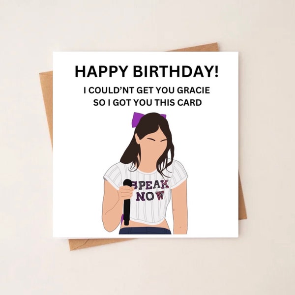 Gracie Abrams birthday card