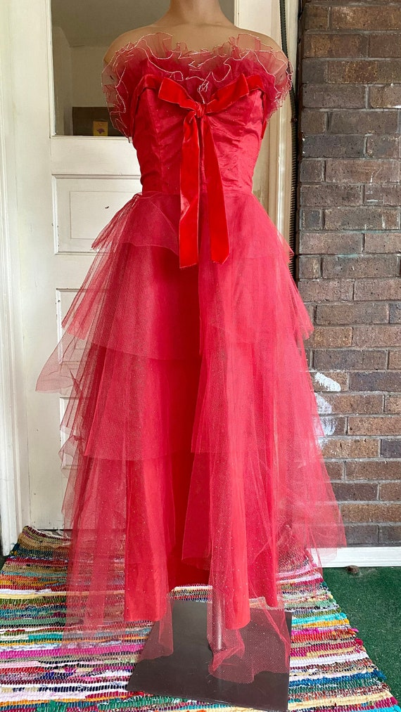 Vintage 1950s 1960s Tulle Dress