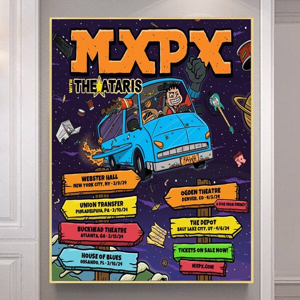 Your Design, Poster download, Custom design, Digital Download, MxPx 2023-2024 Tour Poster, Poster Decor Home