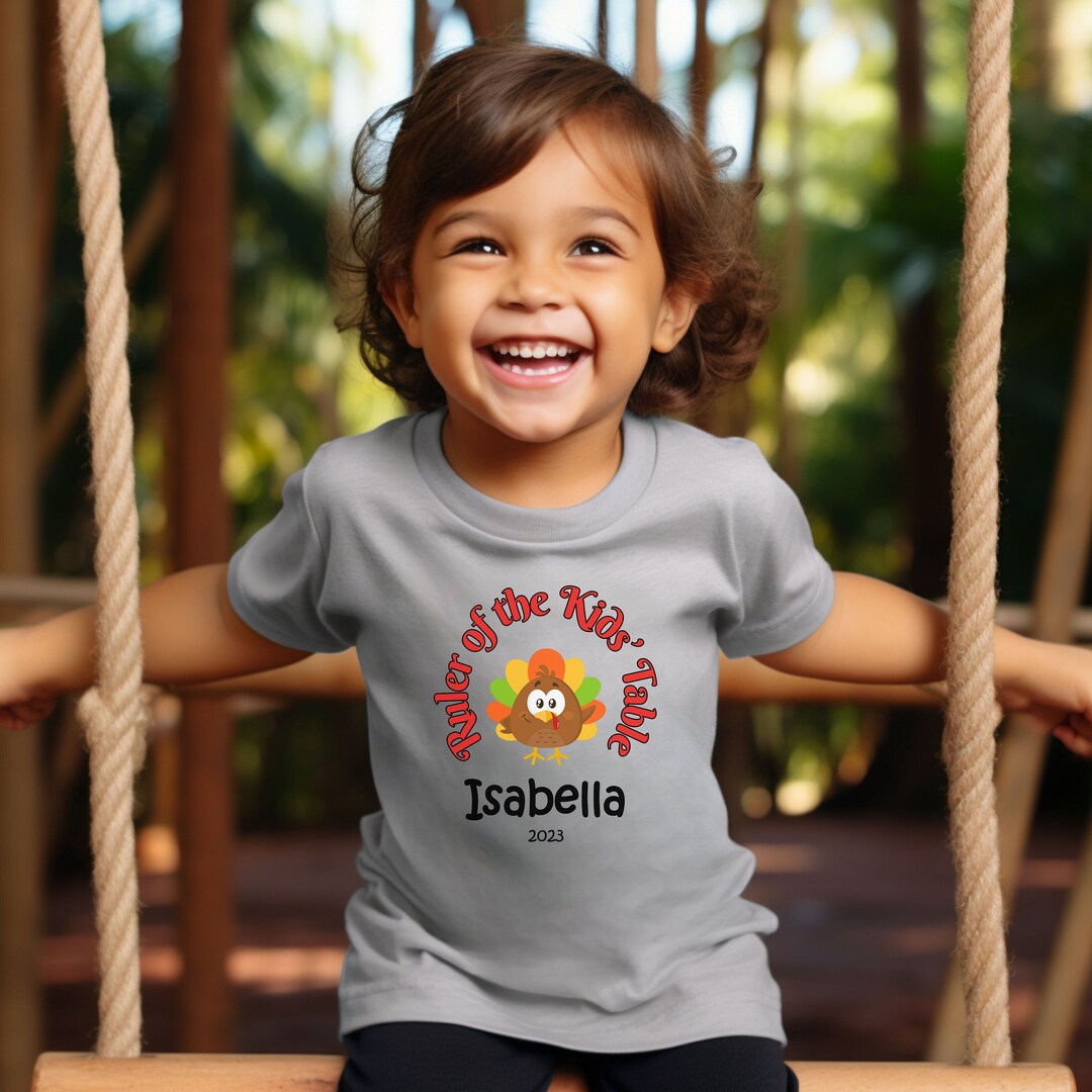 Personalized Thanksgiving Shirt for Kids Thanksgiving Etsy