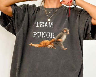 Camiseta Team Punch Comfort Colors®, camiseta Baby Monkey Punch, camiseta con meme de mono divertido, camiseta viral de mono de zoológico japonés