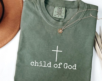 Ropa cristiana "Hijo de Dios" con colores que brindan comodidad, camisetas con motivos religiosos, camisetas con estampados religiosos, ropa cristiana, atuendos para la iglesia, ropa de Jesús.