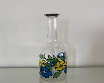 Carafe verre vintage à eau années 80