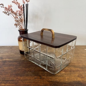 Boite verre bois