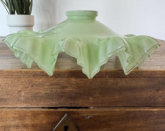 Vintage green opaline pendant light
