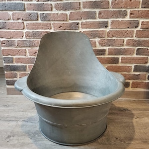 Old metal basin