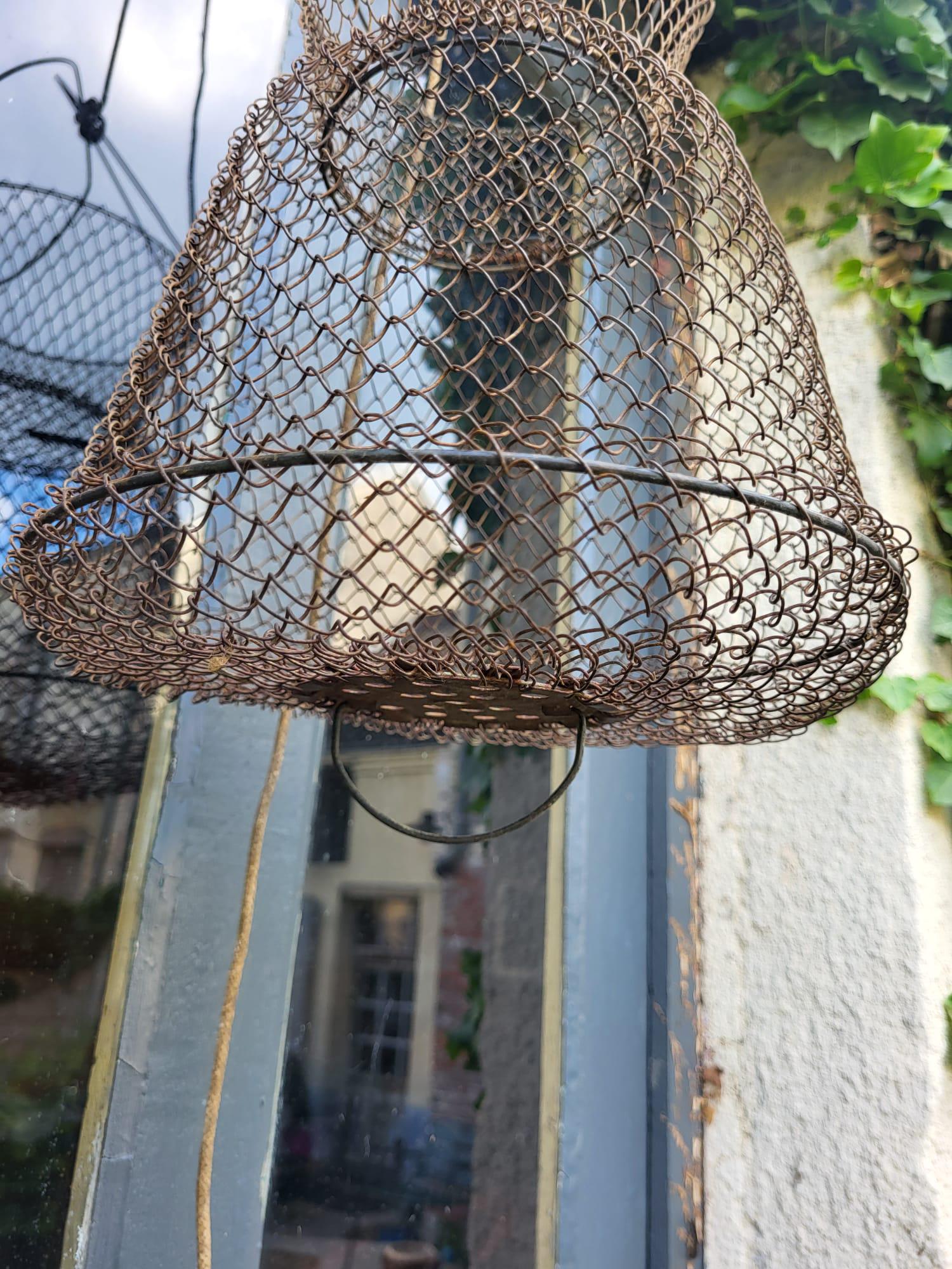 Nasse de pèche ancienne en bambou - France