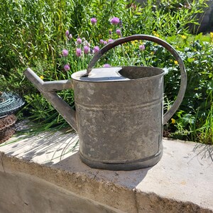 Arrosoir Décoratif Vintage En Zinc - 40 X 19 X 26 Cm, Capacité 5 L, Pour Décoration Intérieure Ou Extérieure