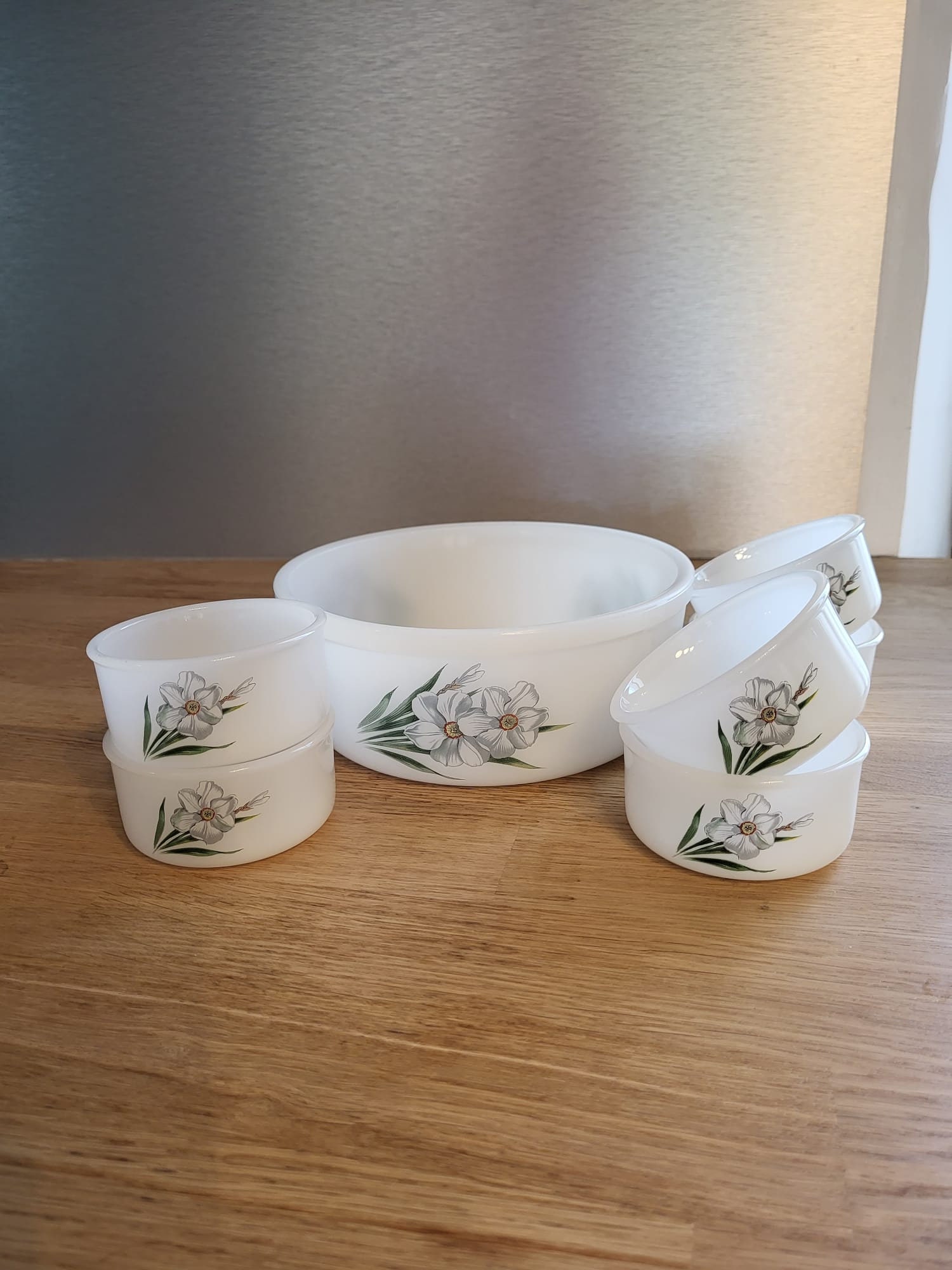 Tasses Arcopal à thé blanche VINTAGE 1 lot de 3