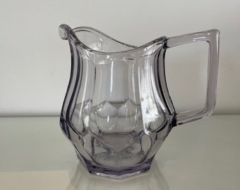 Pichet Carafe verre vintage violet transparent