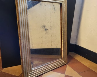 Old Louis XV style wooden mirror|