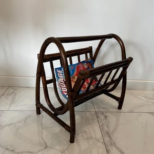 Wicker rattan magazine rack