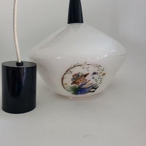 Vintage opaline pendant light