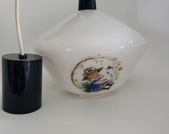 Vintage opaline pendant light