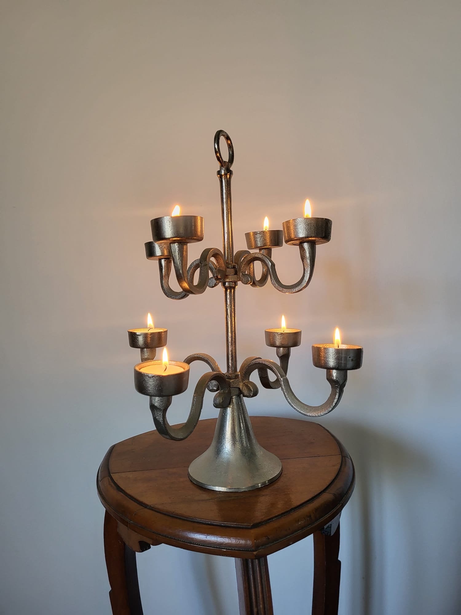 Vintage metal candle holder