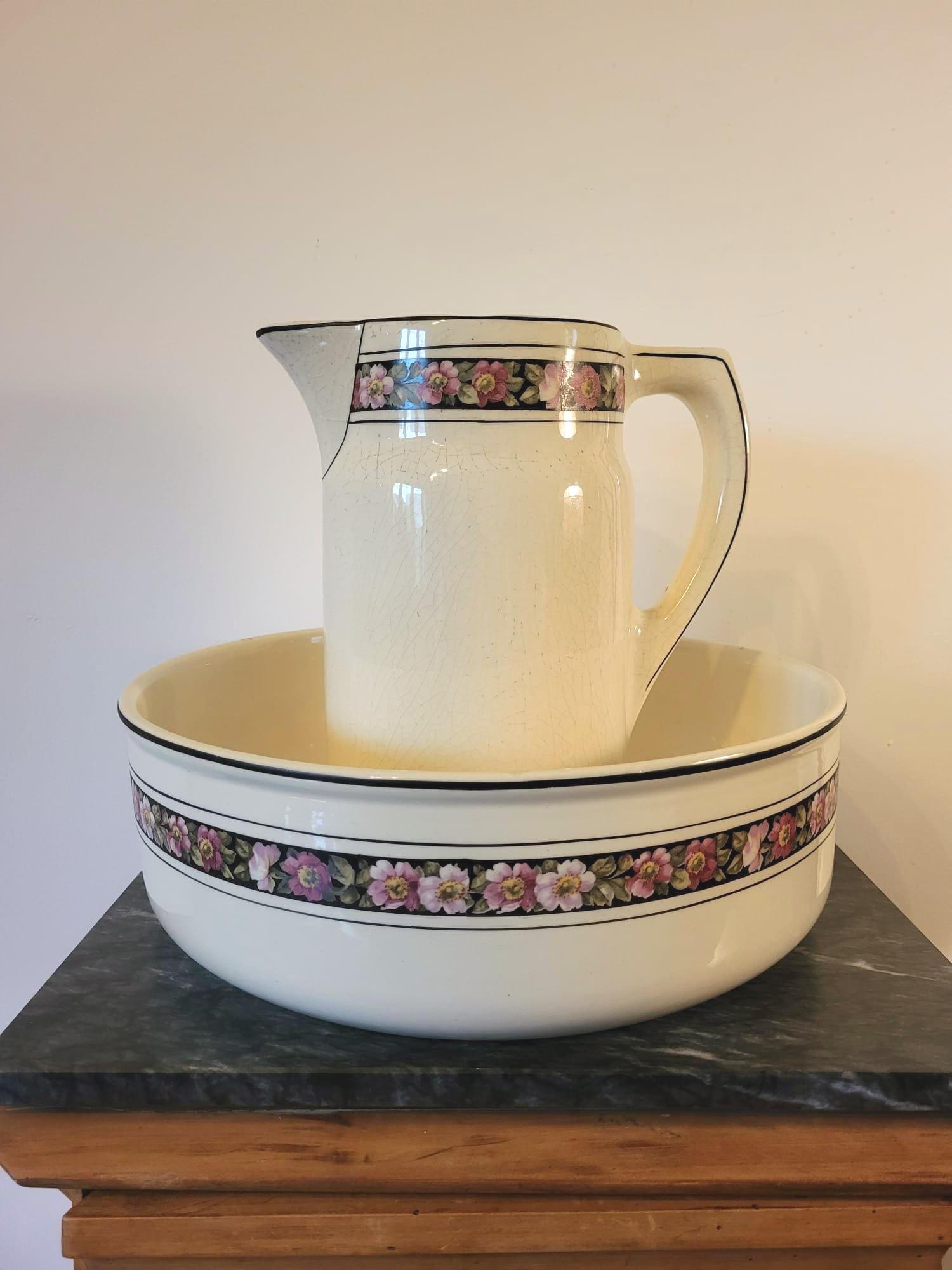 ENSEMBLE TOILETTE BROC Vasque Bol Et Porte Savon Faience Fine Onnaing EUR 80,00 - FR