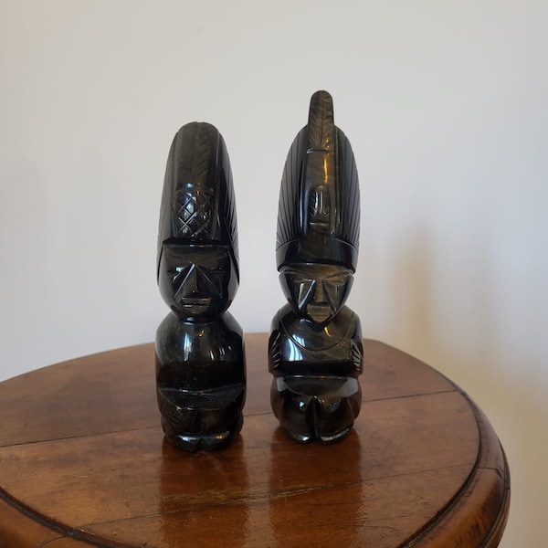 Statuettes Aztèque Obsidienne