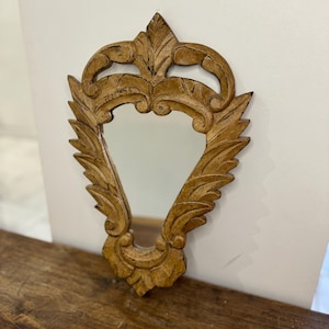 Original antique wooden mirror