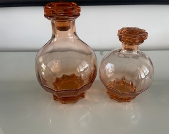 Carafe Rosaline verre rose vintage