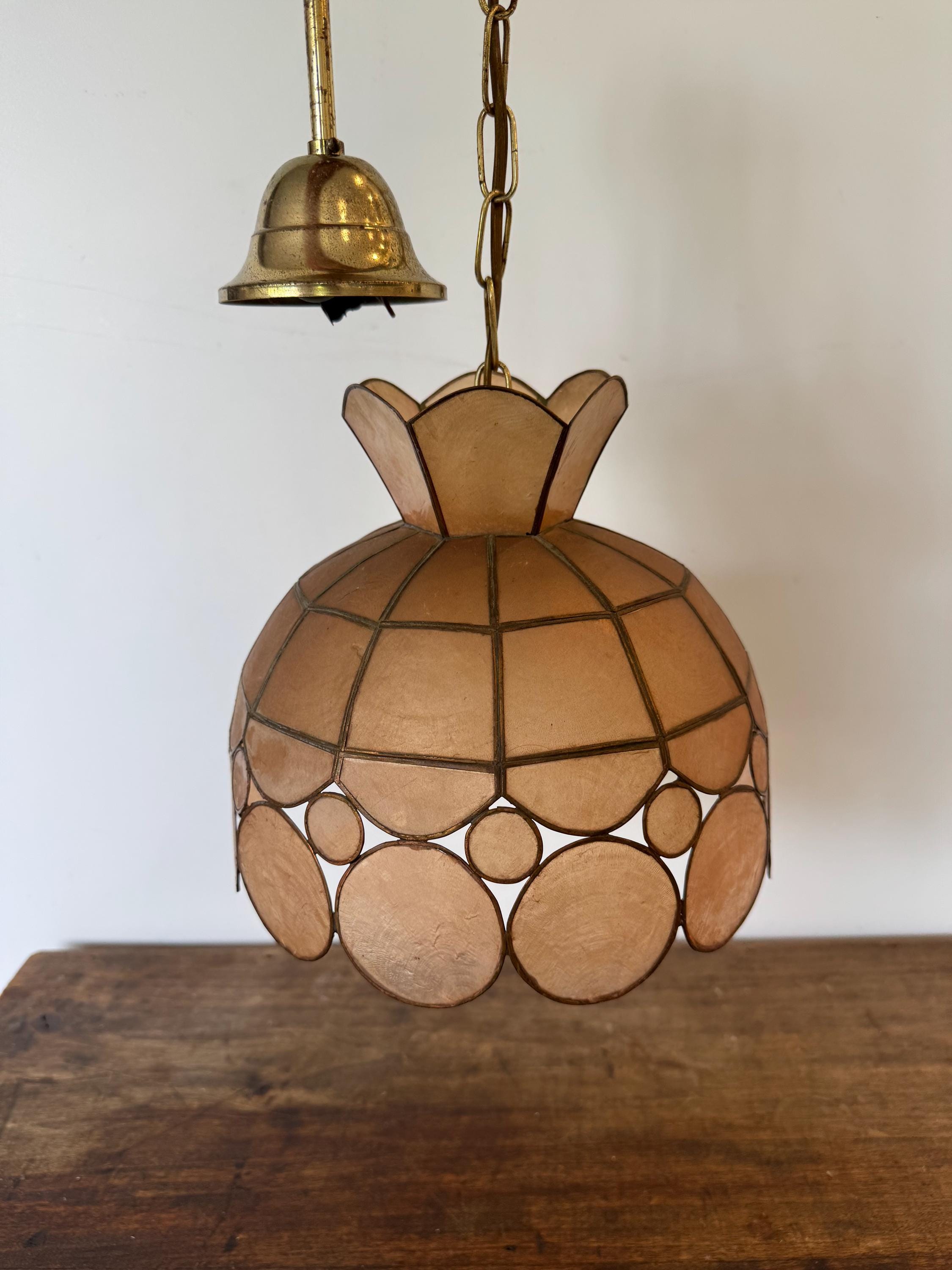 Vintage mother-of-pearl pendant chandelier