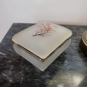 Coffret à bijoux en verre vintage