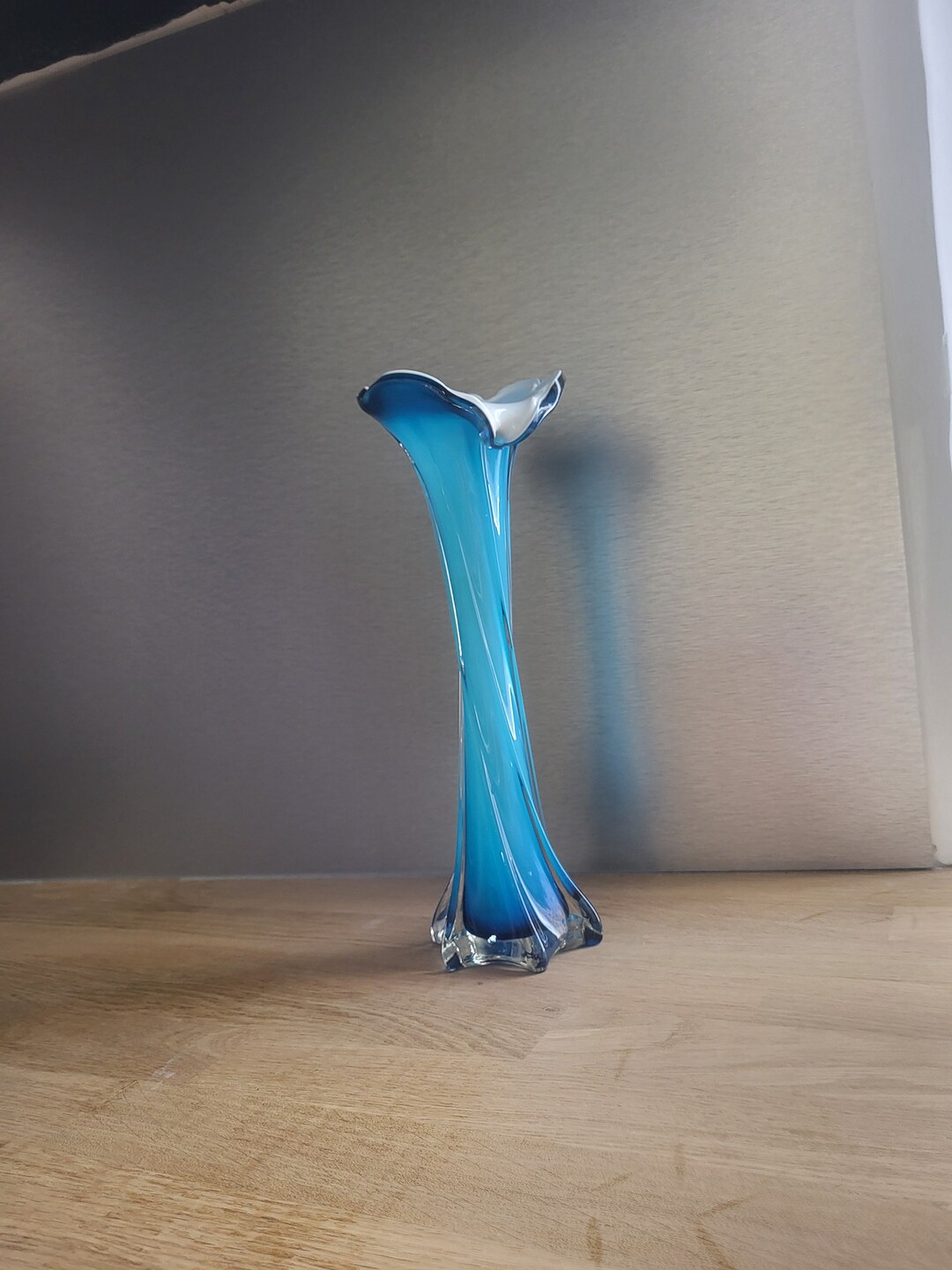 vase soliflore en cristal taillé 35.5 cm