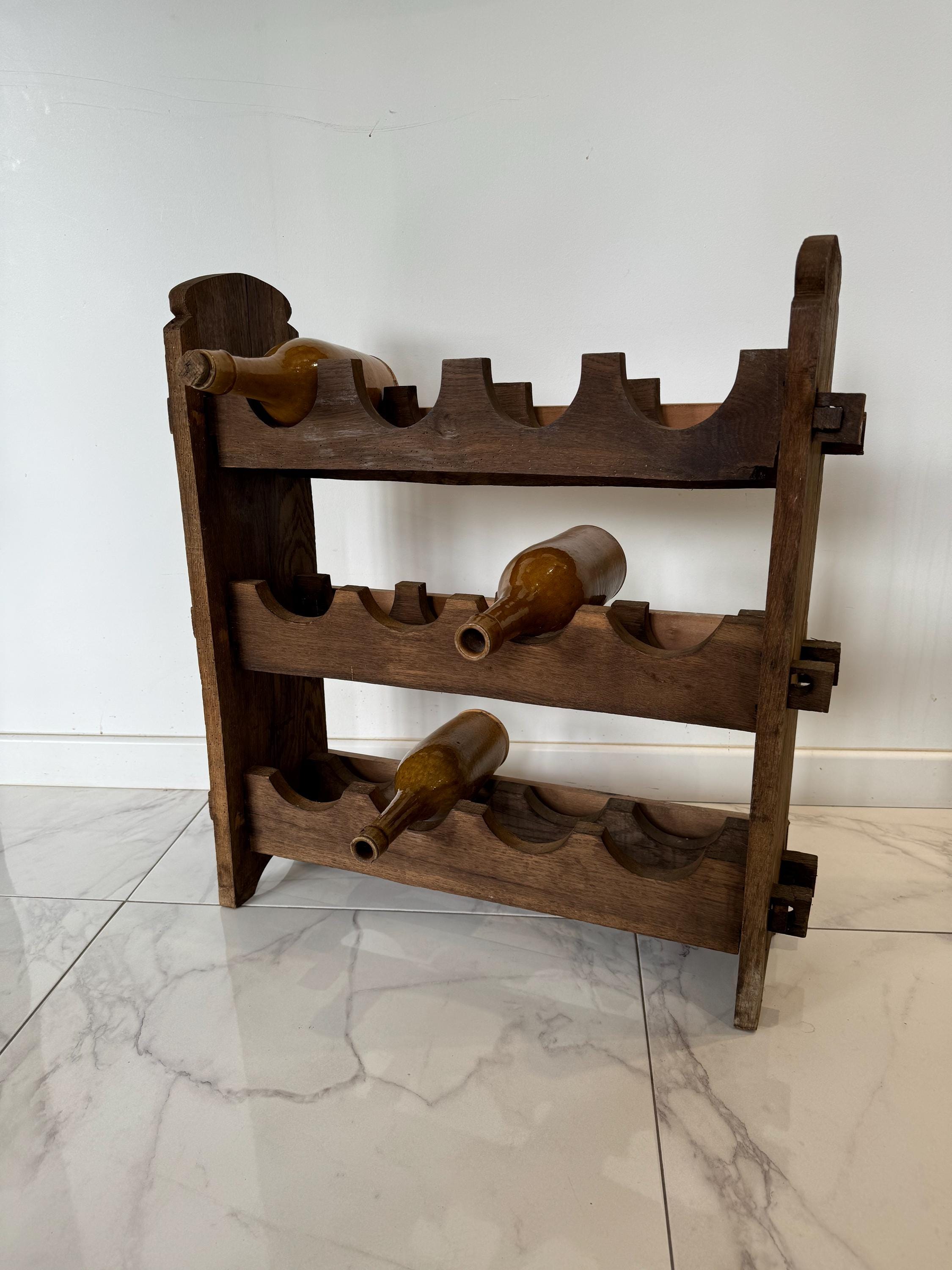 Vintage wood wine rack new arrivals