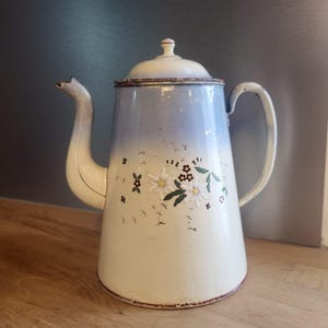 Antique enamel coffee pot