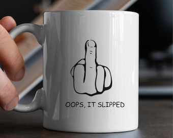 Oops It Slipped coffee mug,Sarcastic Mug - Funny Coffee Cup for Sassy Sippers | Witty Gift Idea, Funny coffee mug gift, Coffee mug sarcasm