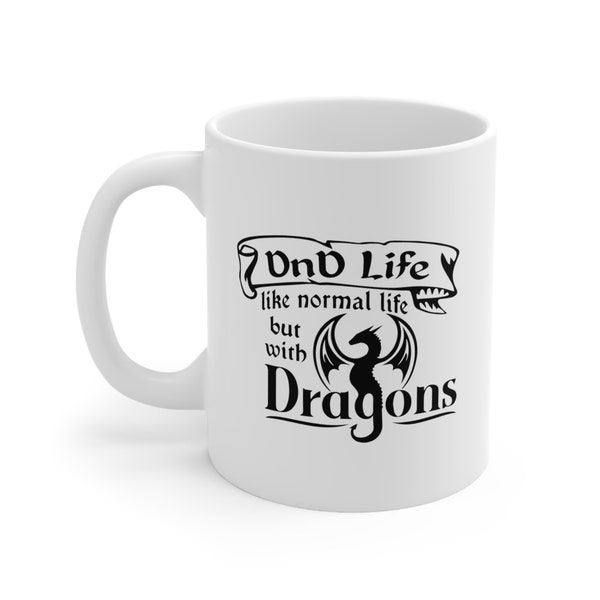 DnD Mug, Dice Mug, Dungeon Master Gift, Critical Role, Dimension 20, Dragon Mug, Dnd Accesories, DnD Gift, Dungon Master Mug