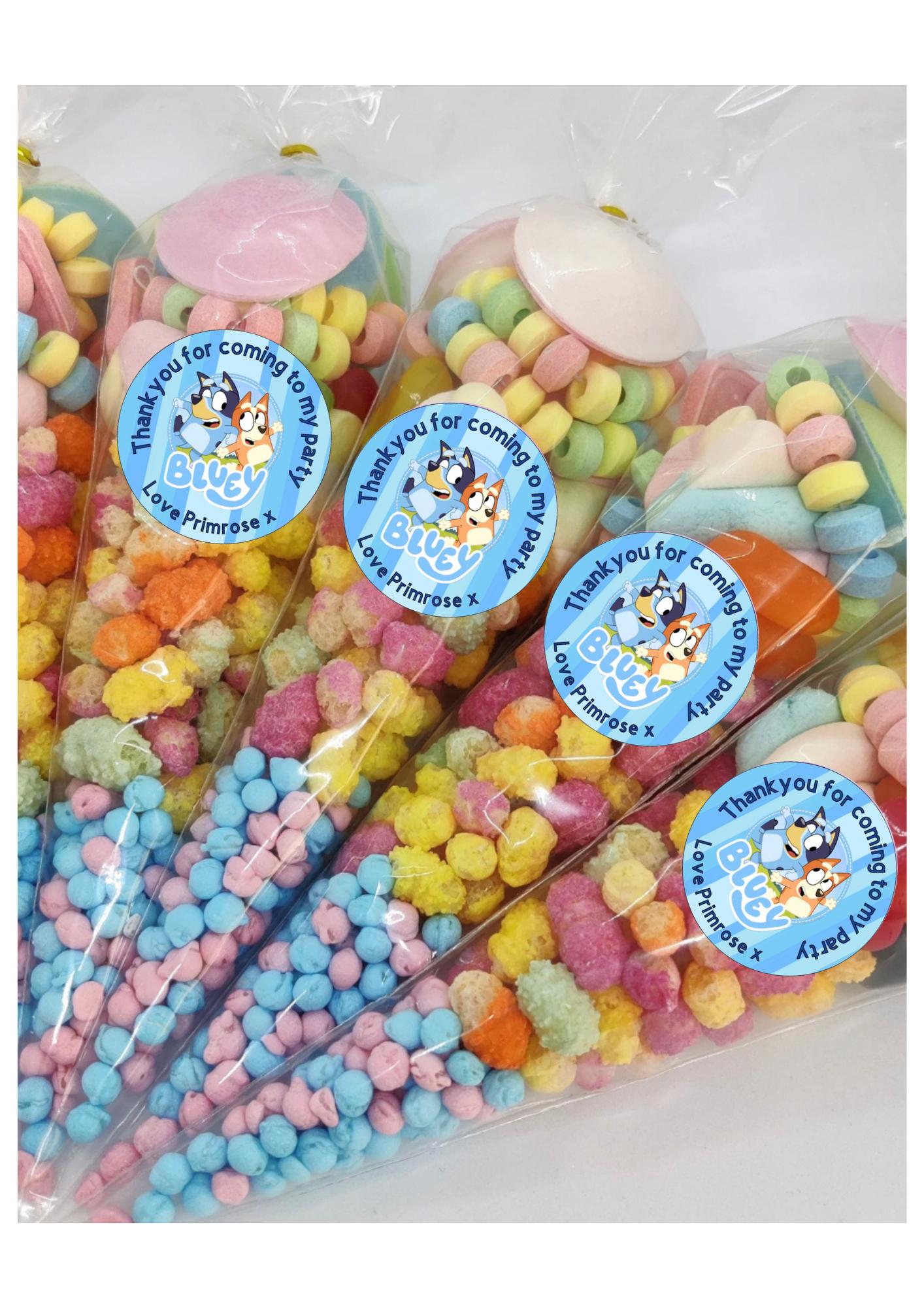 Bluey personalised birthday Stickers | Birthday decor | Bluey stickers