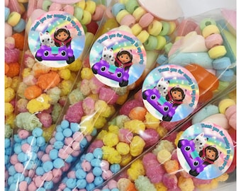 Gabby&#39;s House Doll personalised birthday Stickers | Birthday decor | Personalised stickers